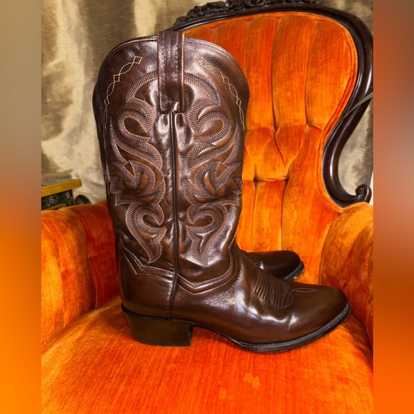 Dan Post Men Mignon Antique BROWN Leather (DP2111R) WESTERN BOOTS 10 EWround toe - Picture 7 of 10